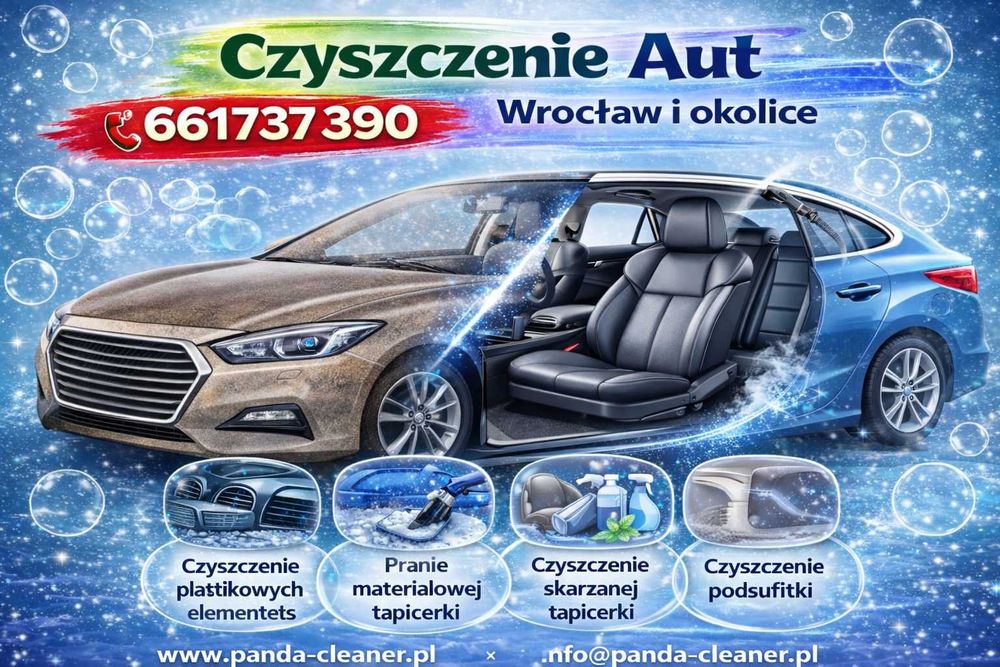 Pranie tapicerki samochodowej Wrocław| Kompleksowe czyszczenie wnętrza