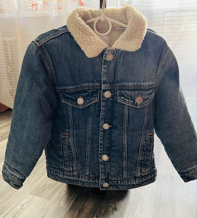 Утеплена дитяча джинсова куртка zara
