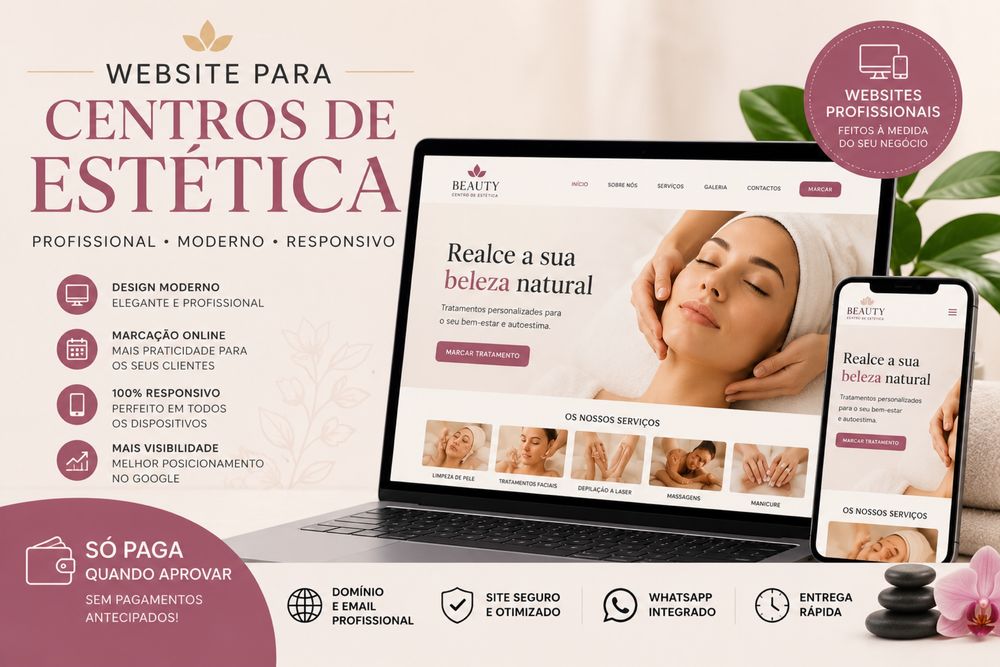 Website para Clínicas de Estética | Só paga quando aprovar