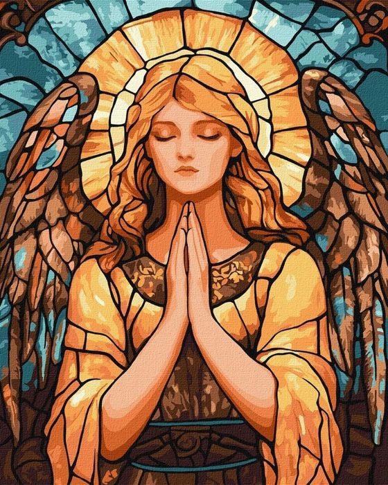 Malowanie po numerach - Witraż. Proszę niebo 40x50 Ideyka ,400x15 mm