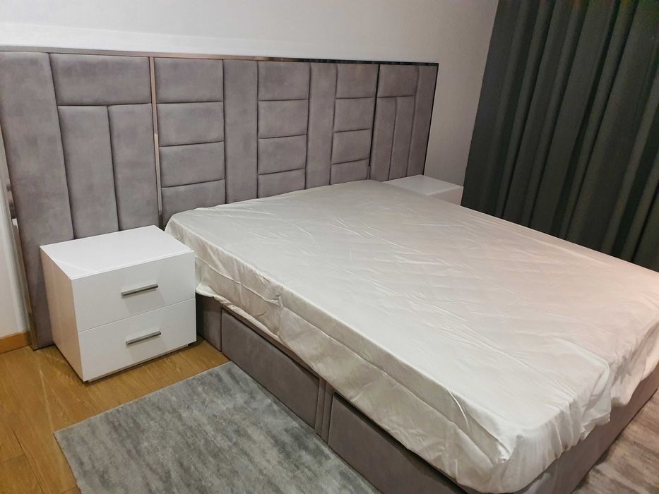 Cama estofada com gavetões+ Colchão 200x160cm