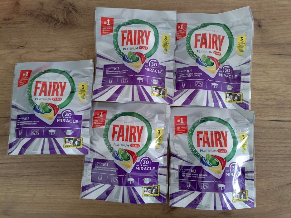 Kapsułki do zmywarki Fairy Platinum Plus Our 30 minute miracle All in One do zmywarek Lemon