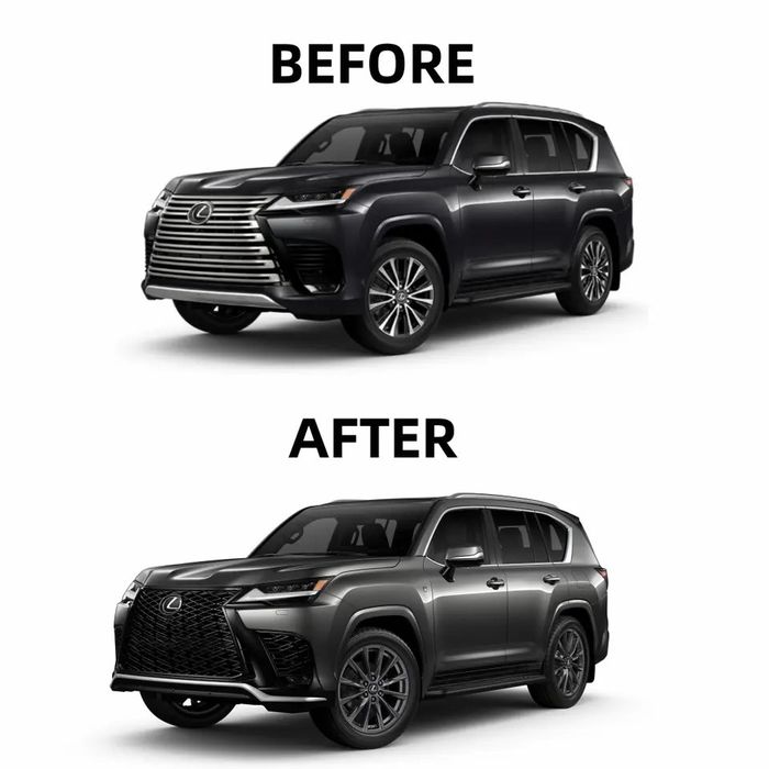 Обвес губа передняя задняя Lexus LX500 LX600 TRD F sport решетка