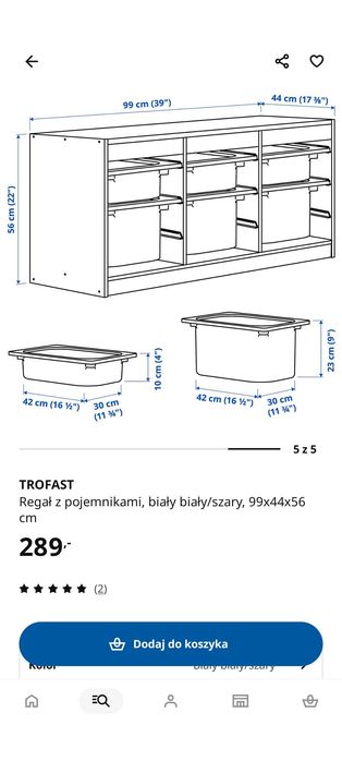 Trofast biały Ikea regał