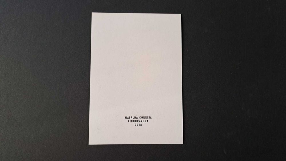 Print postal corucho tradições Portugal Soajo reprodução linogravura