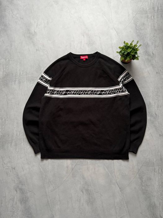 Supreme striped knit cotton sweater