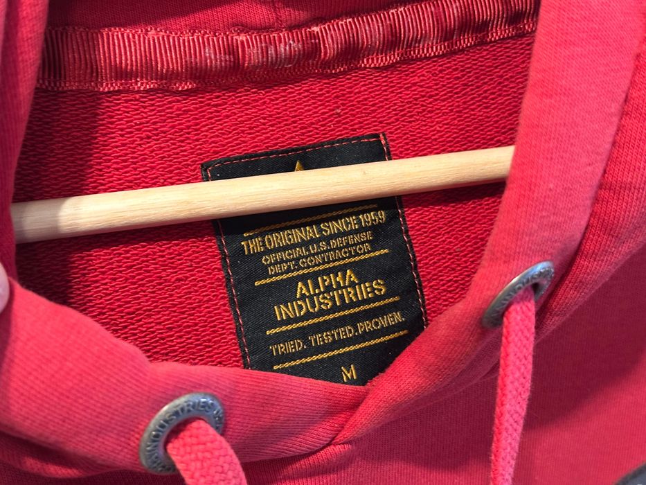 Alpha Industries, Bluza Mission Hoody, speed red rozmiar M