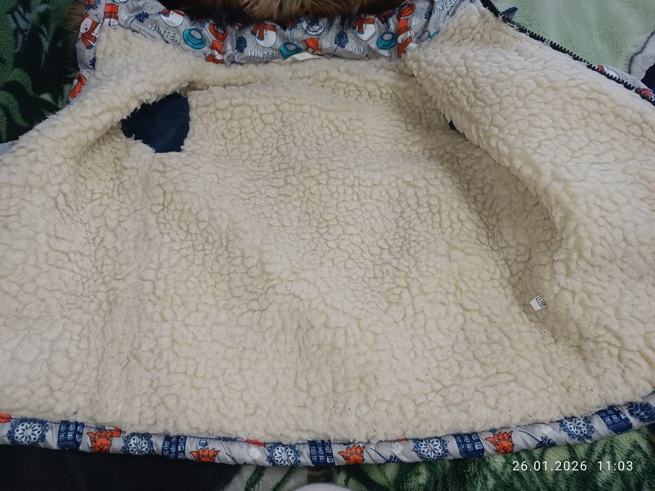 Зимовий комбінезон на овчині куртка штани 110 р