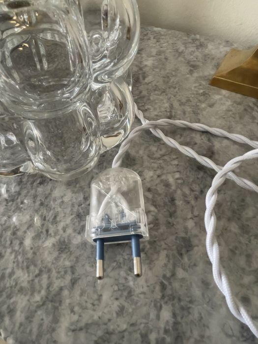 Candeeiro de mesa upcycled  em cristal MGlass Marinha Grande  MCM