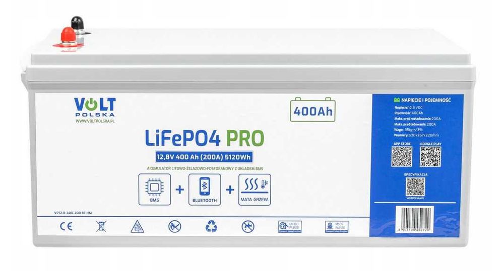 Акумулятори VOLT POLSKA LiFePO4 12-24V 100-400ah