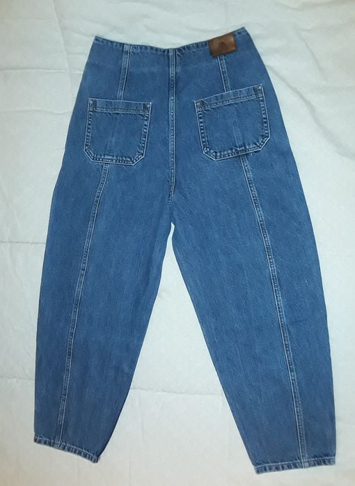 Calças de senhora em ganga sem cós da ZARA, tamanho 36