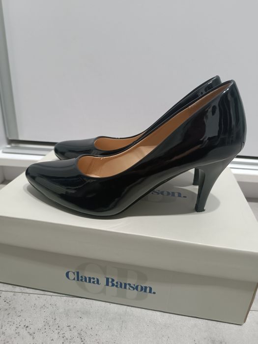 Czarne czółenka szpilki buty na obcasie Clara Barson (37/małe 38)