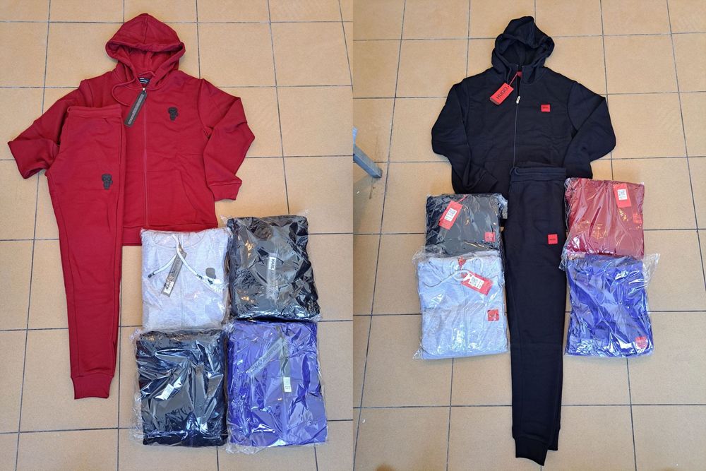 Komplet dres męski bluza rozpinana. spodnie Karl Boss kolory premium M-XXXL