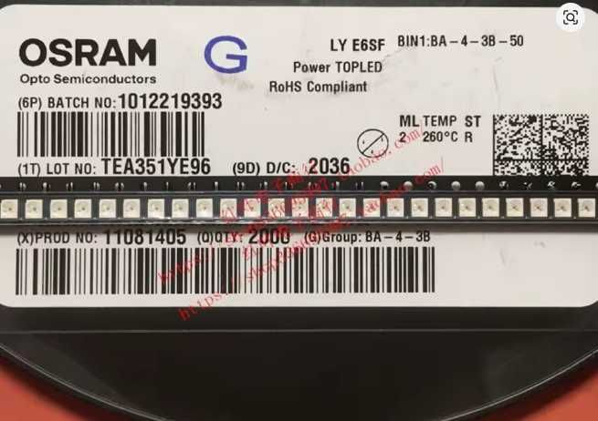Світлодіоди Червоний RED SMD 3528 PLCC-4 OSRAM стоп-сигнал Авто 100шт