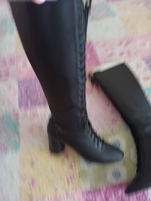 Botas Pele pretas 37 Zara