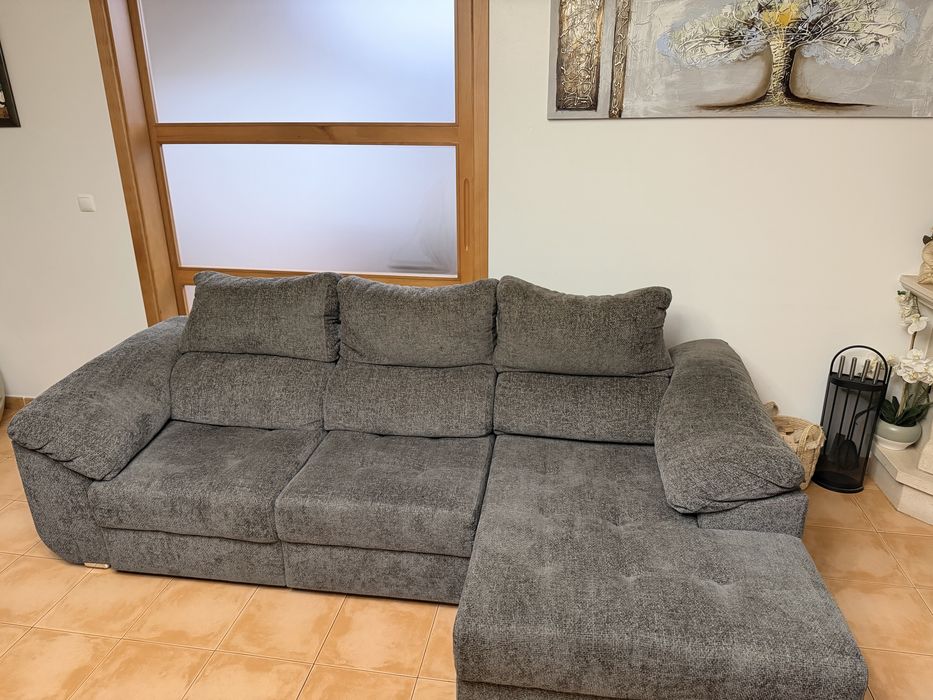 Sofa 3 lugares com chaise long