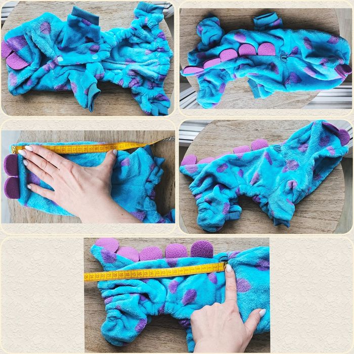 Kombinezon i spodnie dla pieska lub kotka.
- miękki kostium smoka na g