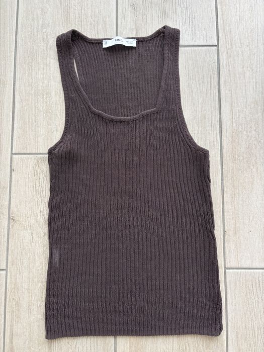 Майка mango коричнева