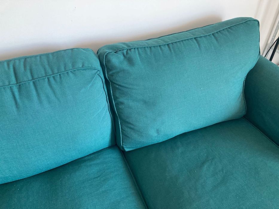 EKTORP IKEA -  Sofá 3 lugares c/chaise longue, turquesa escuro