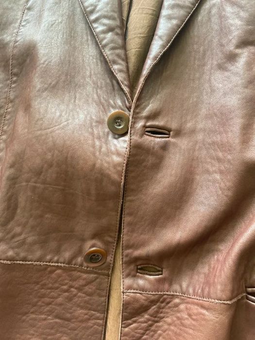 Blazer de Pele Armani Collezioni L Vintage