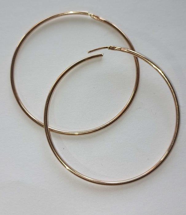Продам Серги-конго 4.7 см золотые 585 Адамас