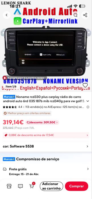 Radio vw polo 6c