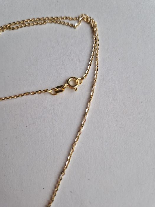 Łańcuszek srebrny pozłacany
