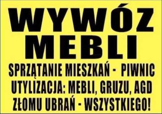 Opróżnianie mieszkań piwnic garaży strychów wywóz mebli utylizacja