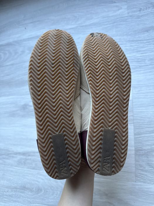 Beżowe buty tenisówki półbuty panterkowe w panterkę zara