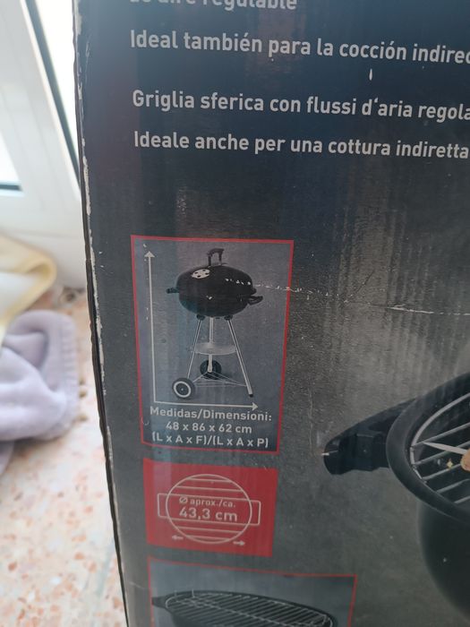 Grelhador redondo novo