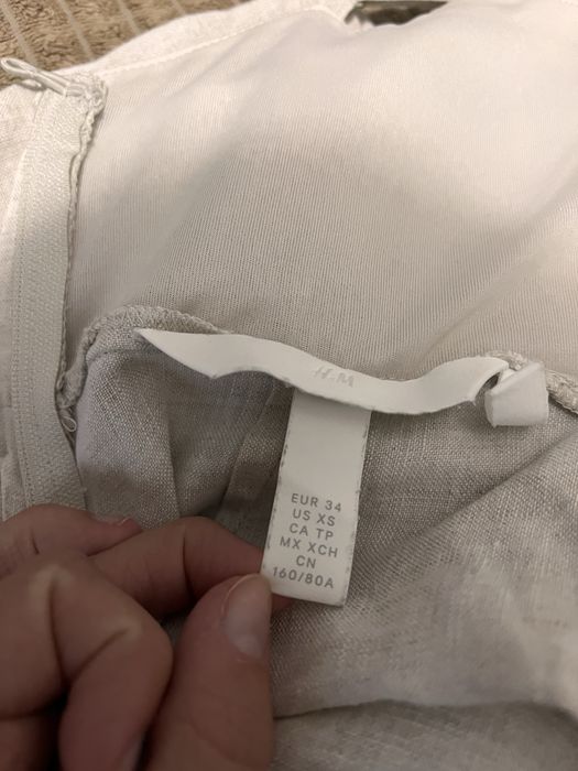 Комбінезон лляний H&M однотонний світло-бежевий