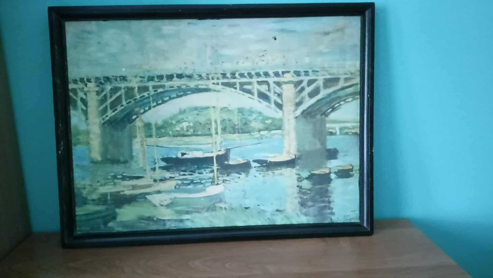 Most w Argenteuil Claude Monet, VEB E A Seemann Leipzig reprodukcja