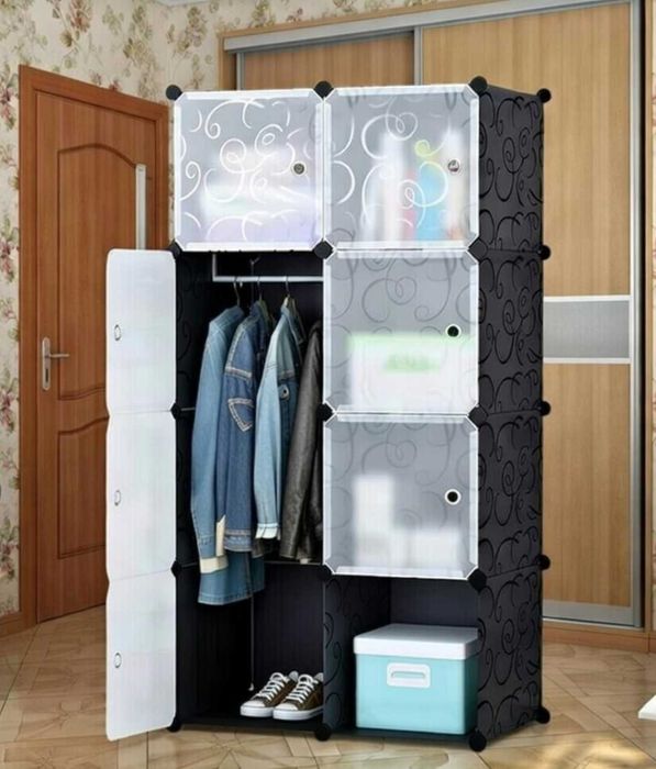 Шафа пластикова розбірна 7 секцій органайзер для одягу