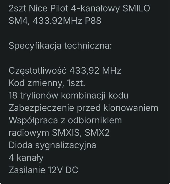 Puloty Nice 2 szt.