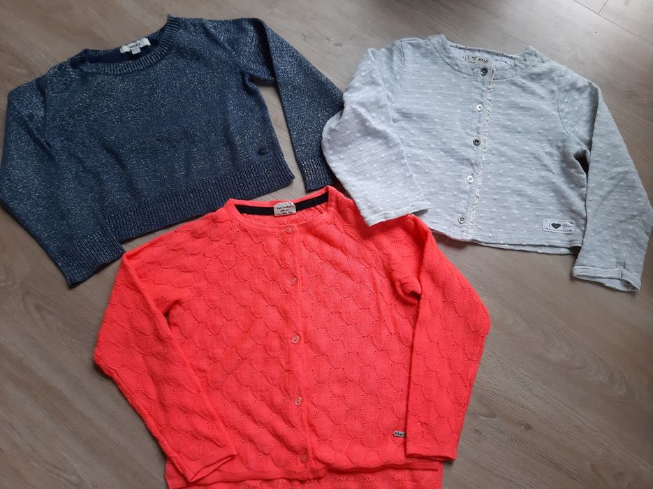 3 szt. sweterki 98/104 MEXX NEXT KOIN kardigany