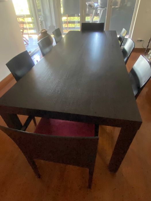 Mesa jantar em madeira wengue