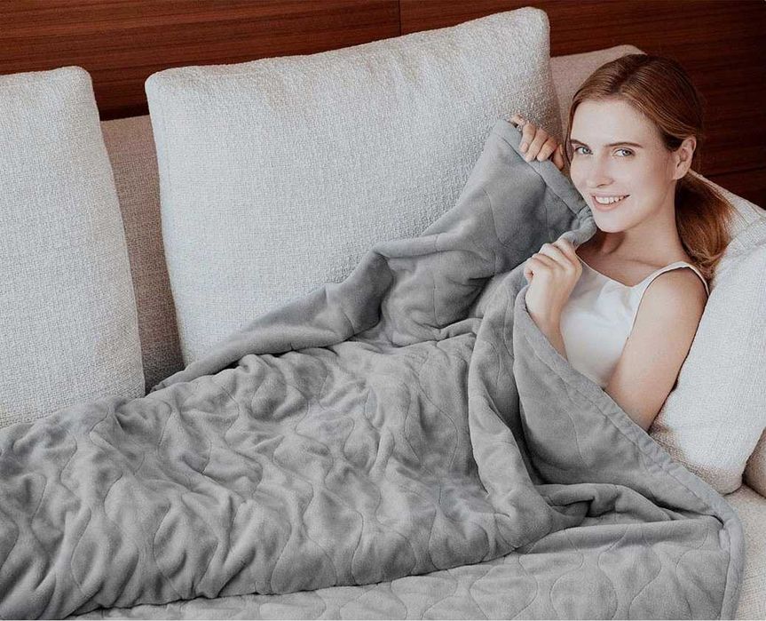 Duży Koc Elektryczny Grzejący Miękki Pilot 180x130