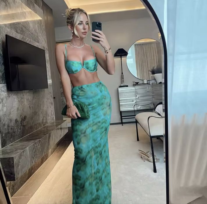 Купальник раздельный с юбкой парео