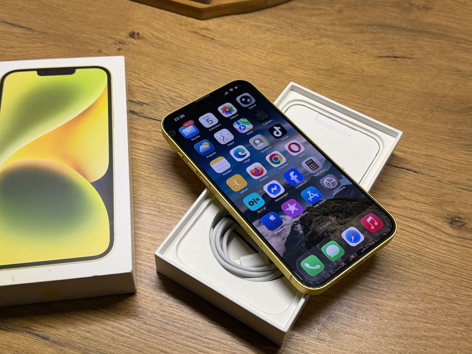 iPhone 14 Plus 128GB Yellow Żółty 15 Ładny Stan Komplet