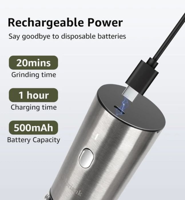 Електричні млинки для солі та перцю Moriank з нержавіючої сталі 150грм