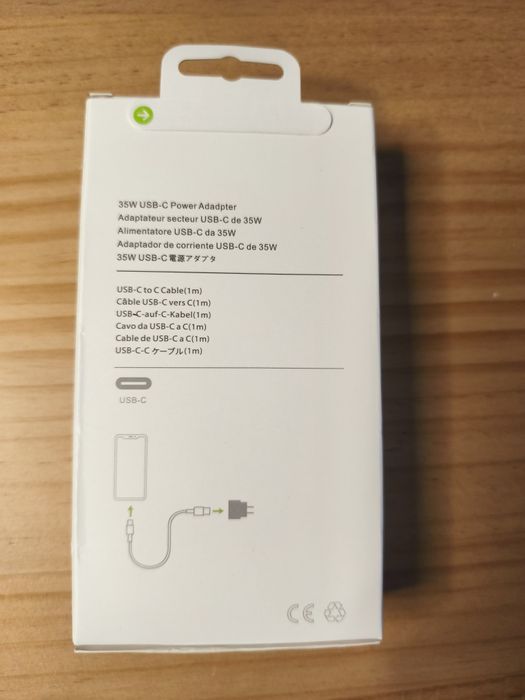 Carregador USB-C 35W + Cabo USB-C (Compatível iPhone 17 / Pro / Pro Ma