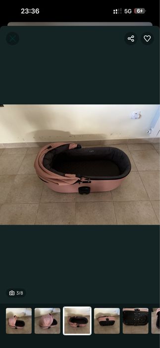 Alcofa bebé Anex rosa  nova