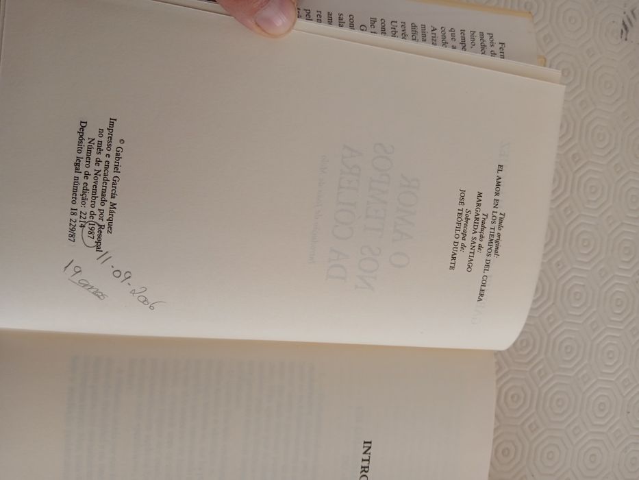 O Amor nos Tempos de Colera