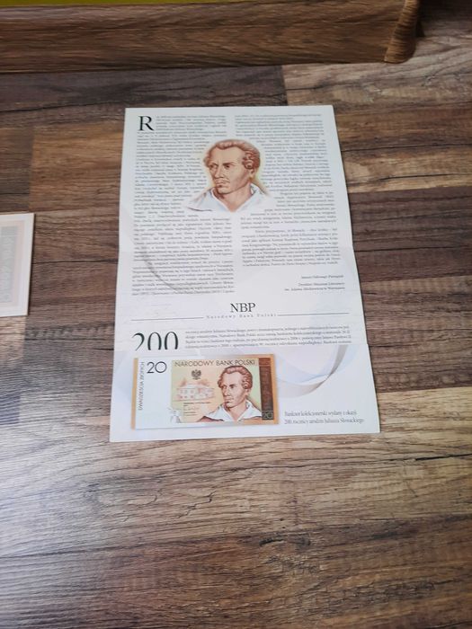 20zł Juliusz Słowacki  Banknot Kolekcionerski