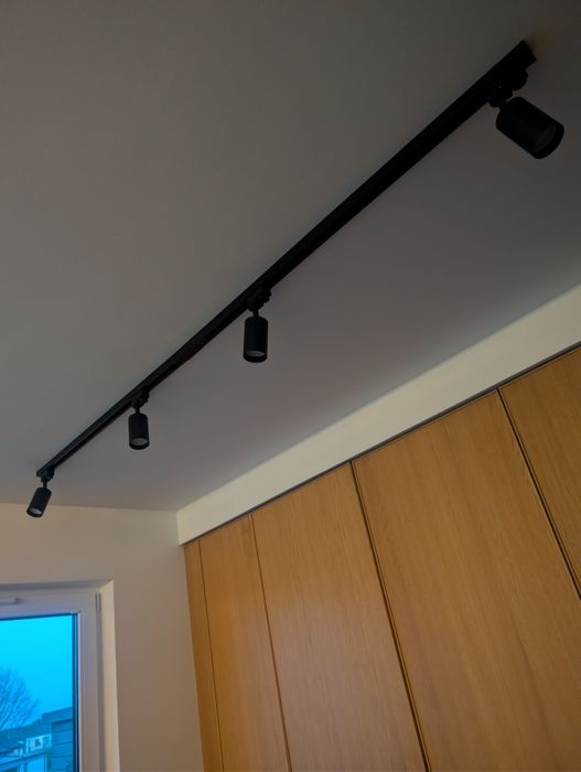 Reflektor szynowy czarny GU10 lampa na szynoprzewód