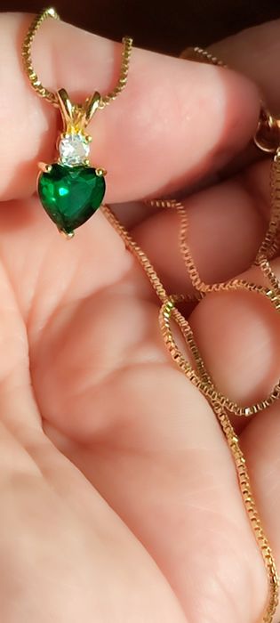 "Zielone Serduszko" naszyjnik