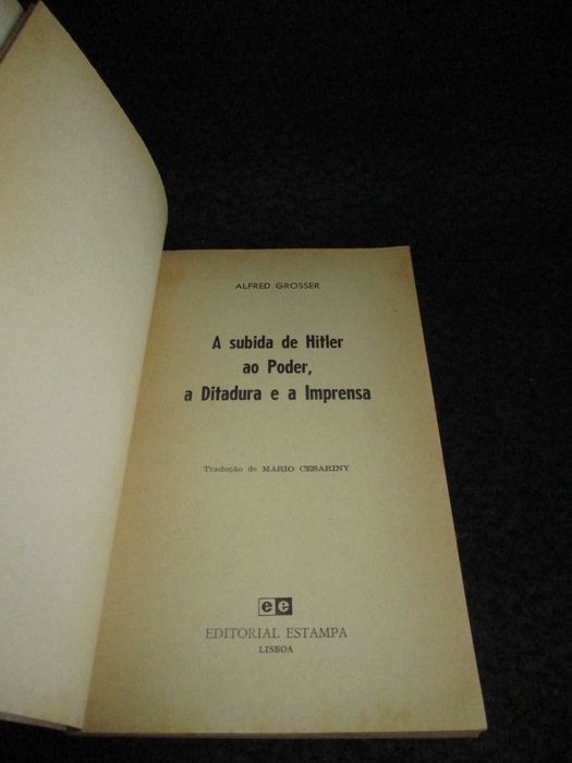 Livro A Subida de Hitler ao Poder Alfred Grosser Mário Cesariny