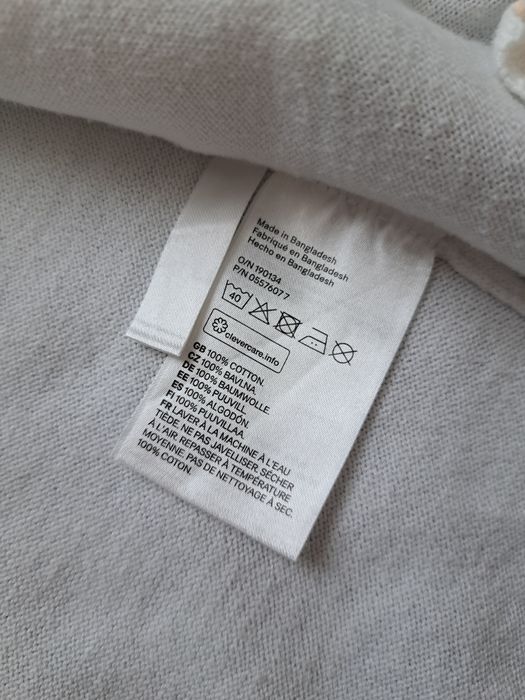 H&M rozpinany biały sweterek 134-140