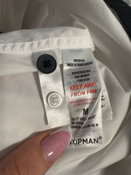 Biała męska koszula - TopMan - roz. M