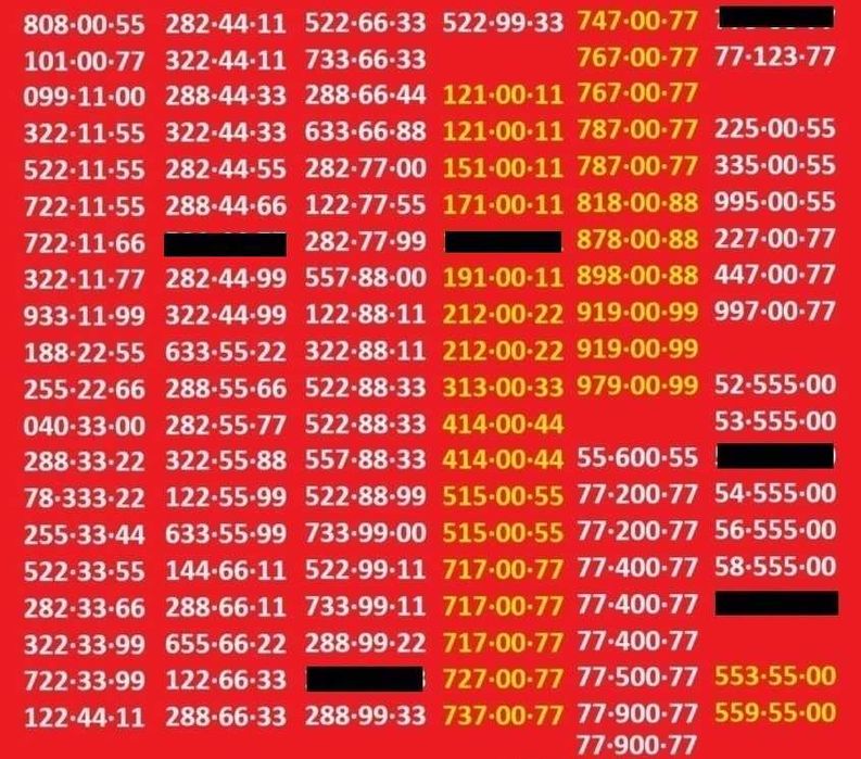 Красивый золотой номер Водафон Vodafone МТС